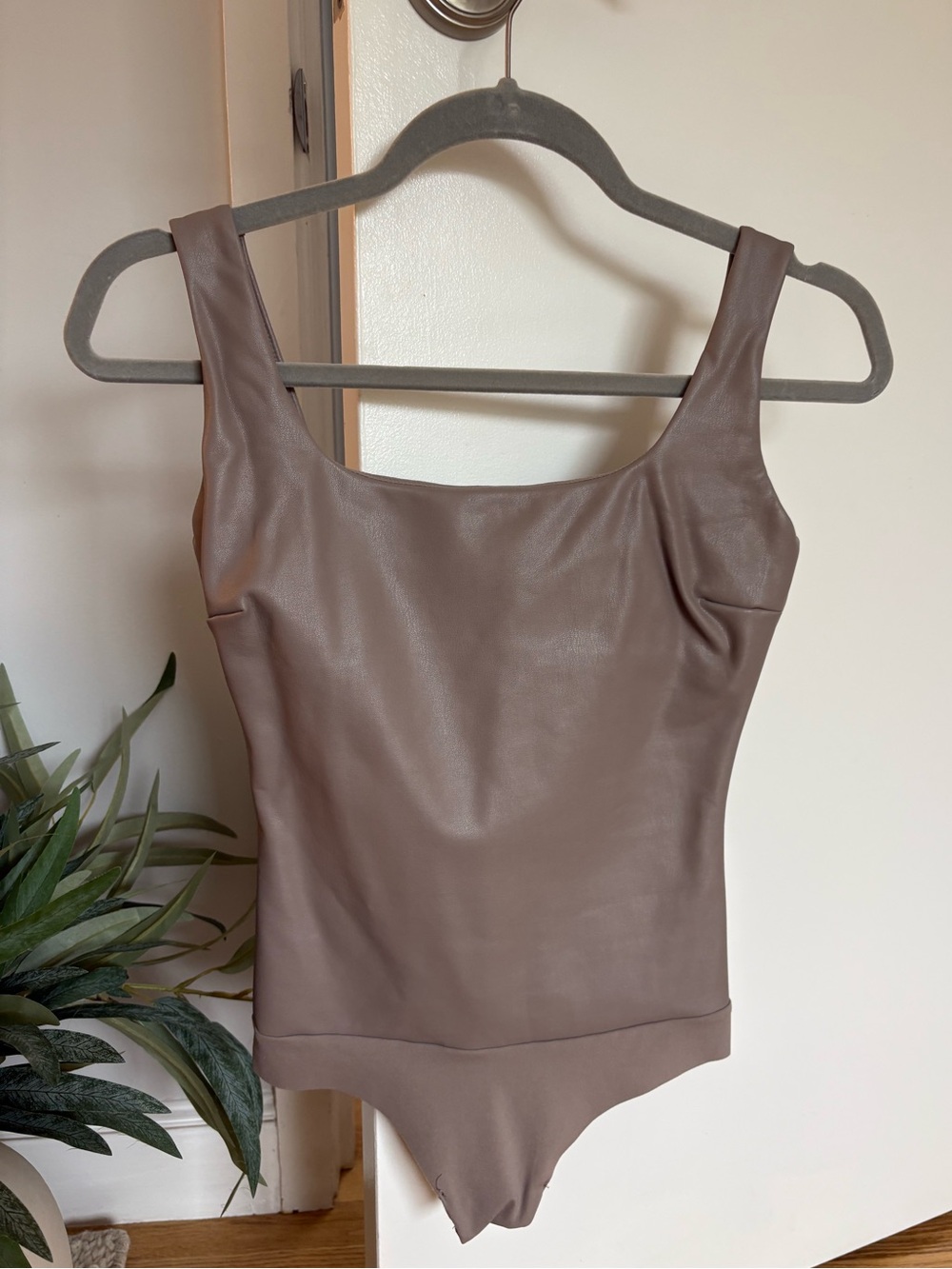 Skims Faux Leather Bodysuit